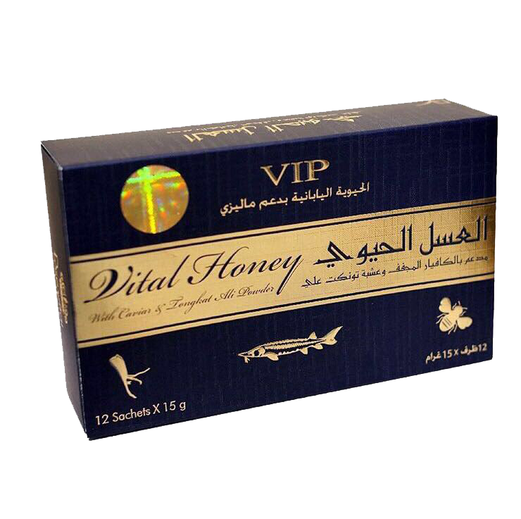 VIP Original Vital Honey 12 Sachets, 15 grams each