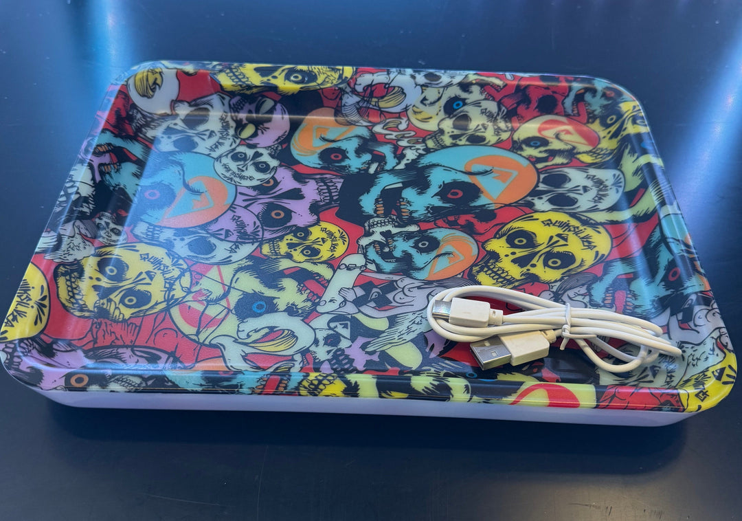 Skull MULTI COLOR LED GLOW ROLLING TRAY