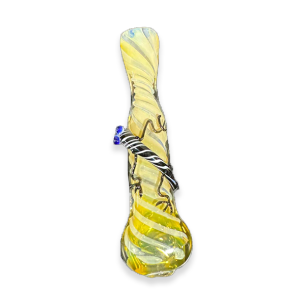 3" Glass Tobacco Pipes, Glass One Hitter, Engraved Bug