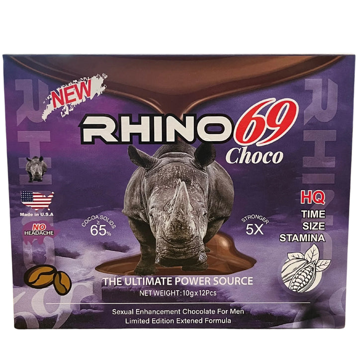 Rhino 69 Limited Edition Chocolate – 10G x 12 Pieces per Box