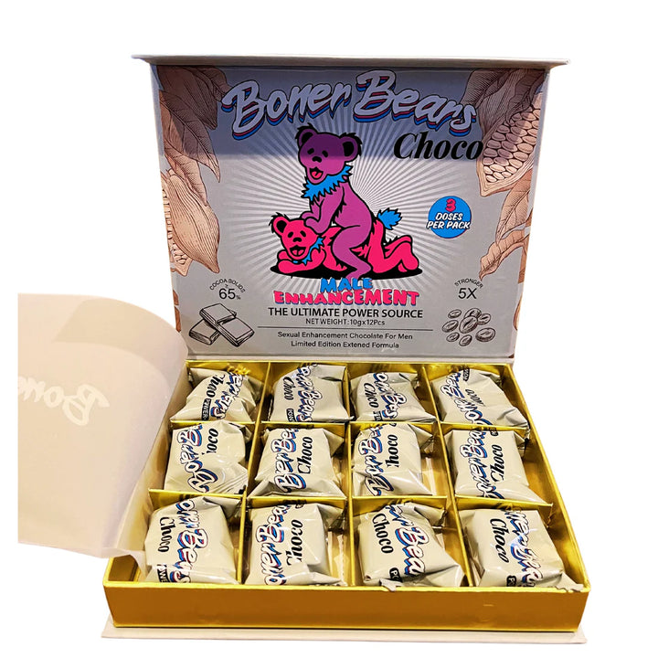 B0NER BEARS Limited Edition Chocolate – 12-Pack, Doses to Ignite Passion for Men!