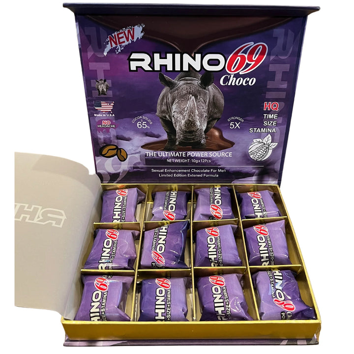 Rhino 69 Limited Edition Chocolate – 10G x 12 Pieces per Box