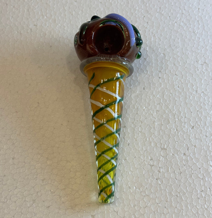 glasslobby.com - 6" Ice Cream Cone Exotic Tobacco Smoking Pipe