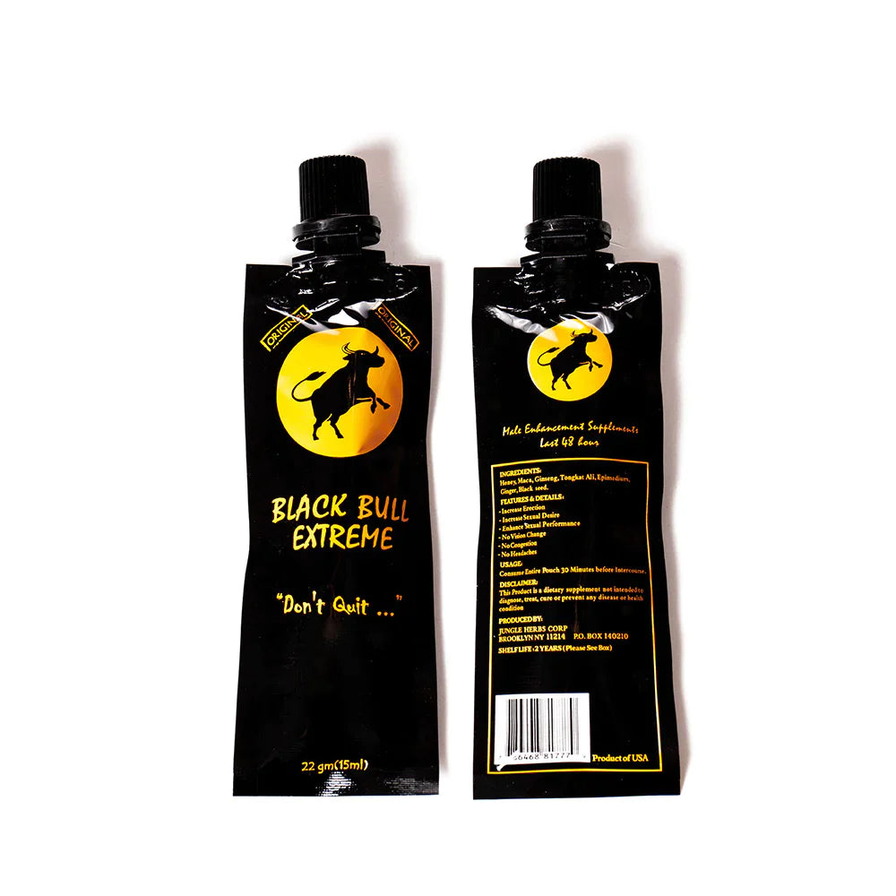 Black Bull Honey| KEEP YOUR PARTNER SMILING ALL NIGHT 15 Pouches, 22 Grams Each