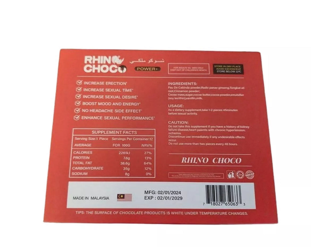 Rhino Chocolate for men strawberry